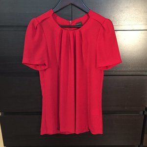 Aritzia Babaton Short-Sleeved Blouse - Red
